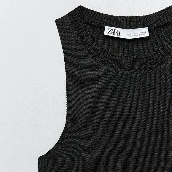 NWT Zara Cut-Out Knit Crop Top - Picture 3 of 8